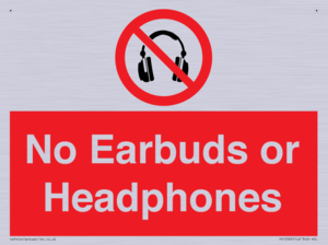 No Earbuds or Headphones